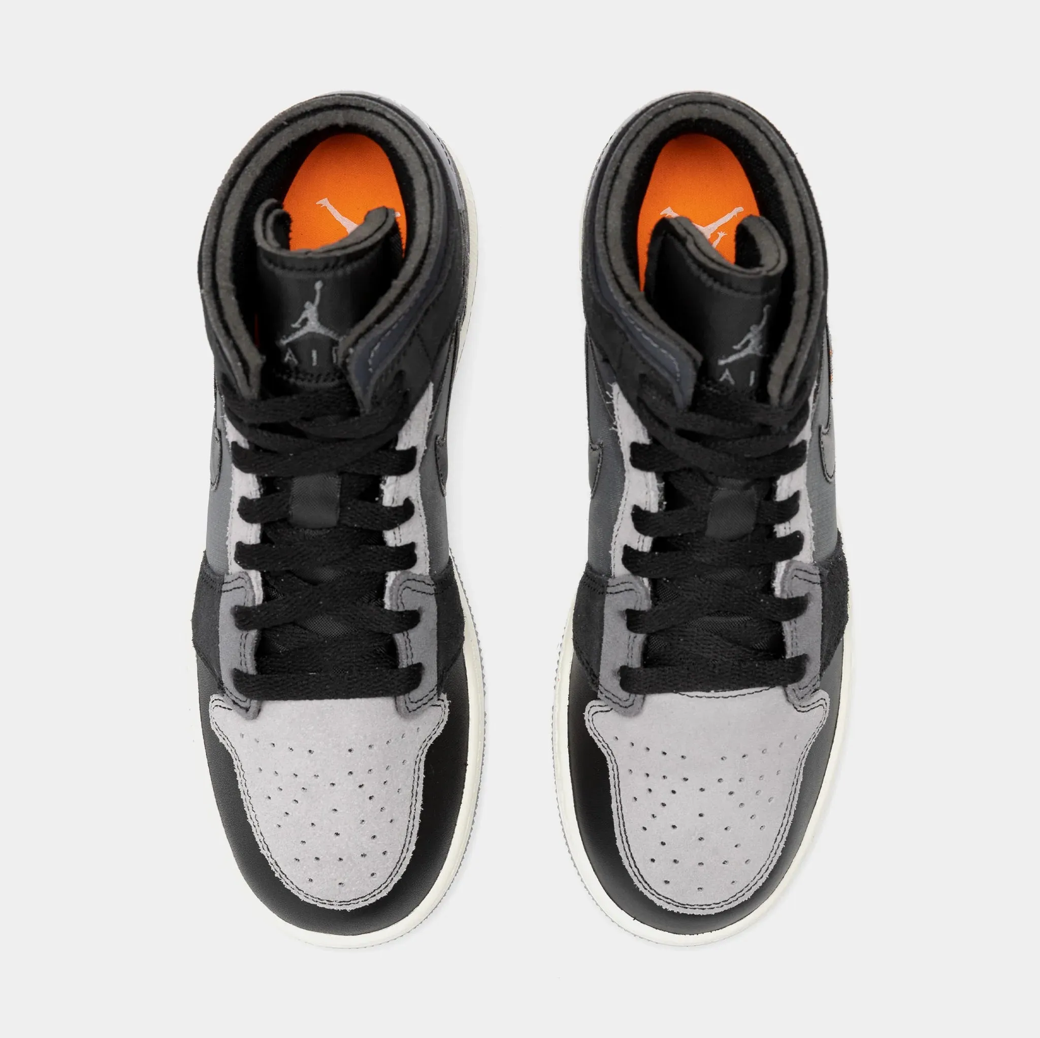 Air Jordan 1 Mid SE Craft GS Black Cement Grey Light Graphite Grade School Sizes DV0438-001