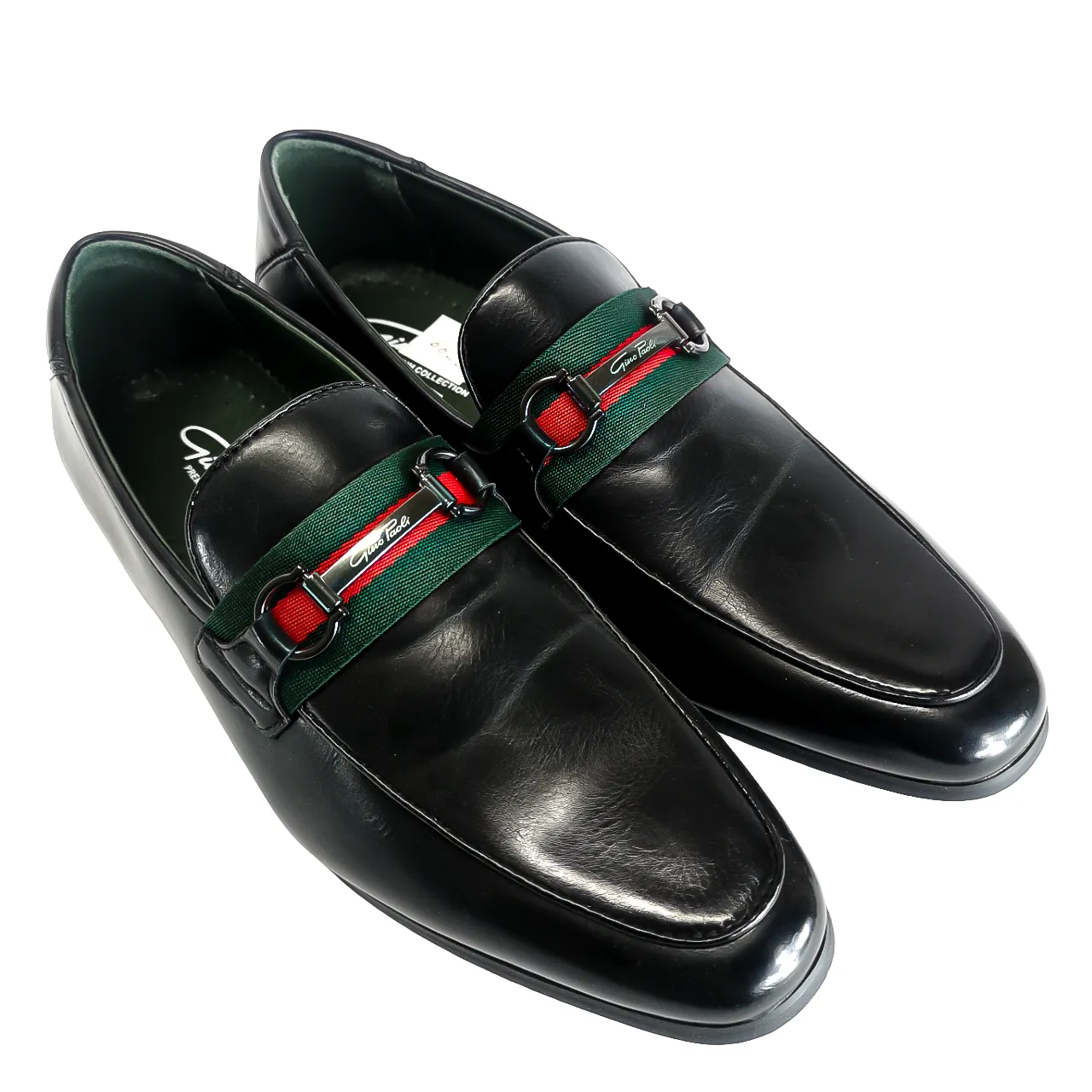 GINO PAOLI Italian Black Penny Slip On