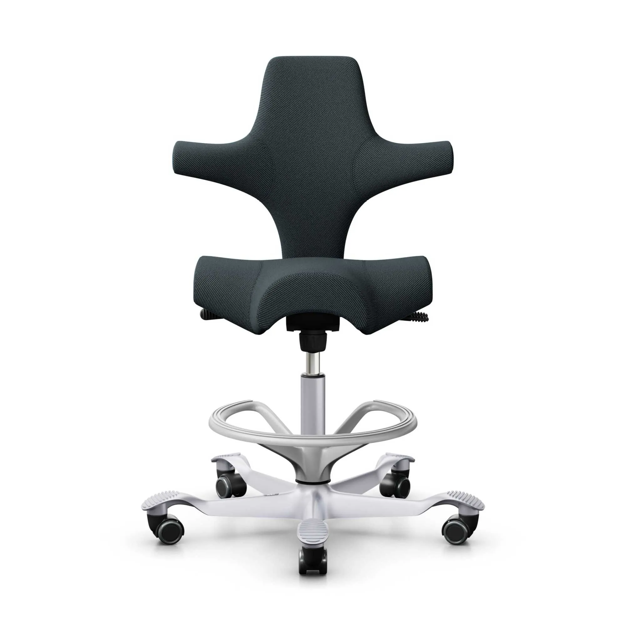 HAG Capisco 8106 ergonomic chair, Kvadrat Steelcut Trio STT883/Silver