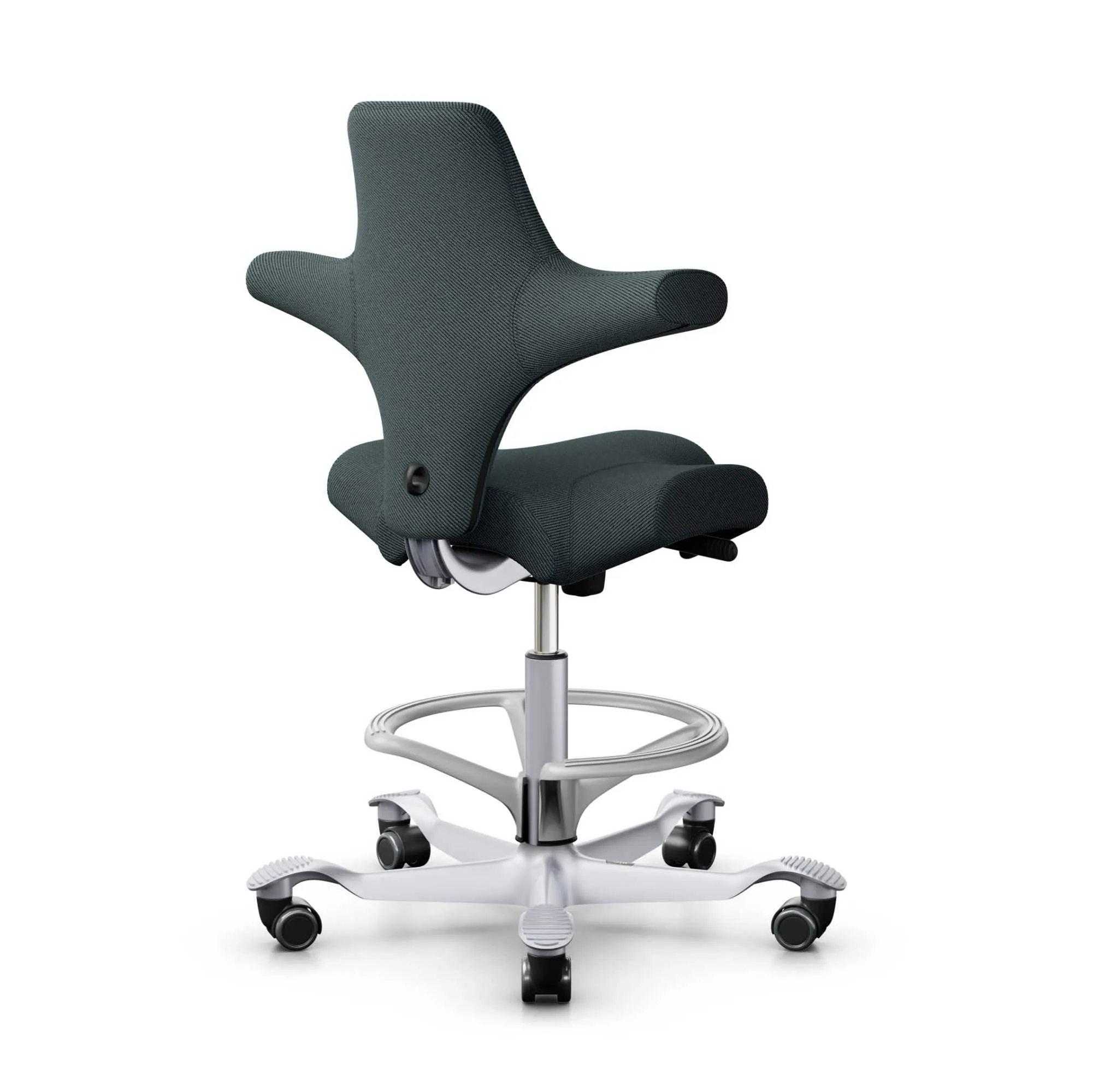 HAG Capisco 8106 ergonomic chair, Kvadrat Steelcut Trio STT883/Silver