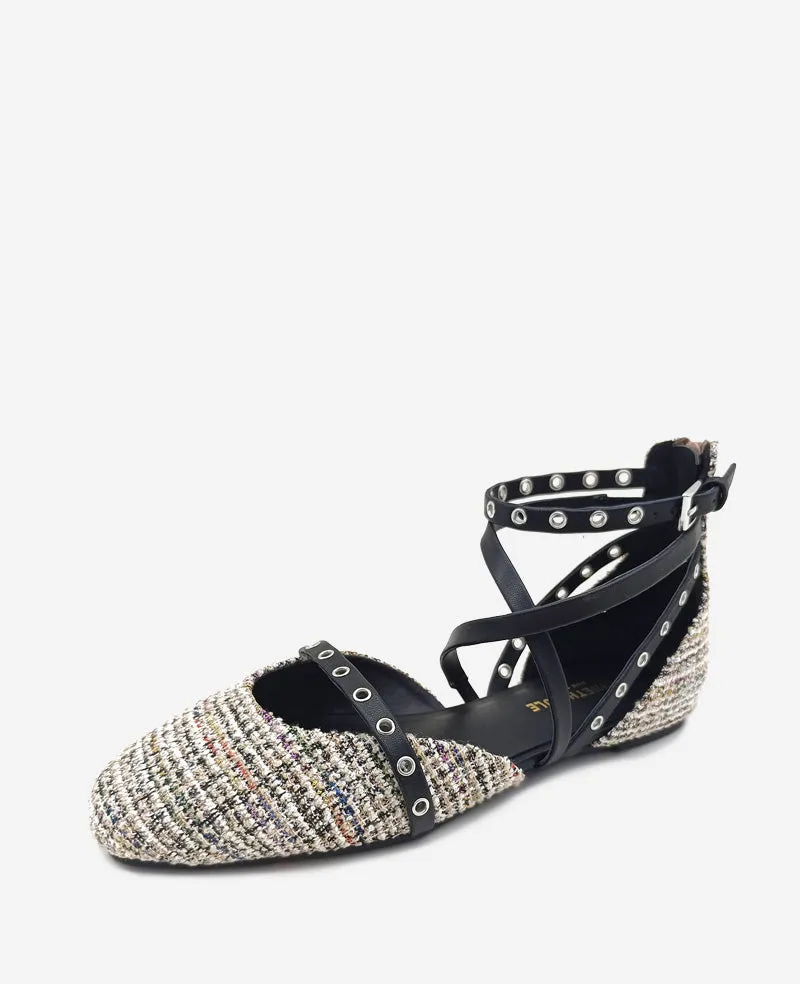 Mason Strappy Stud Flat