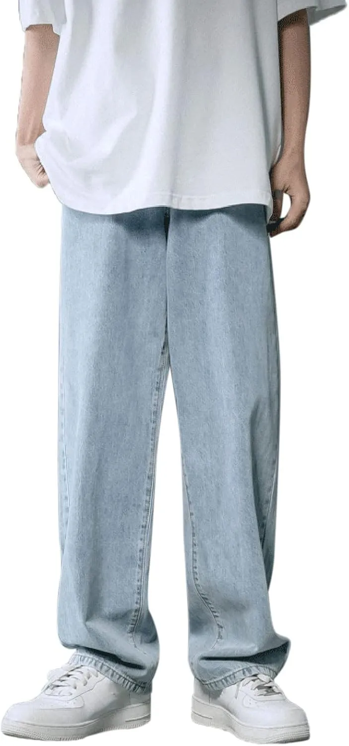 MIDOO Mens Jeans Regular Fit Casual Comfort Flex Waist Denim Pants Straight Leg Fashion Skinny Jeans Trousers with Pockets