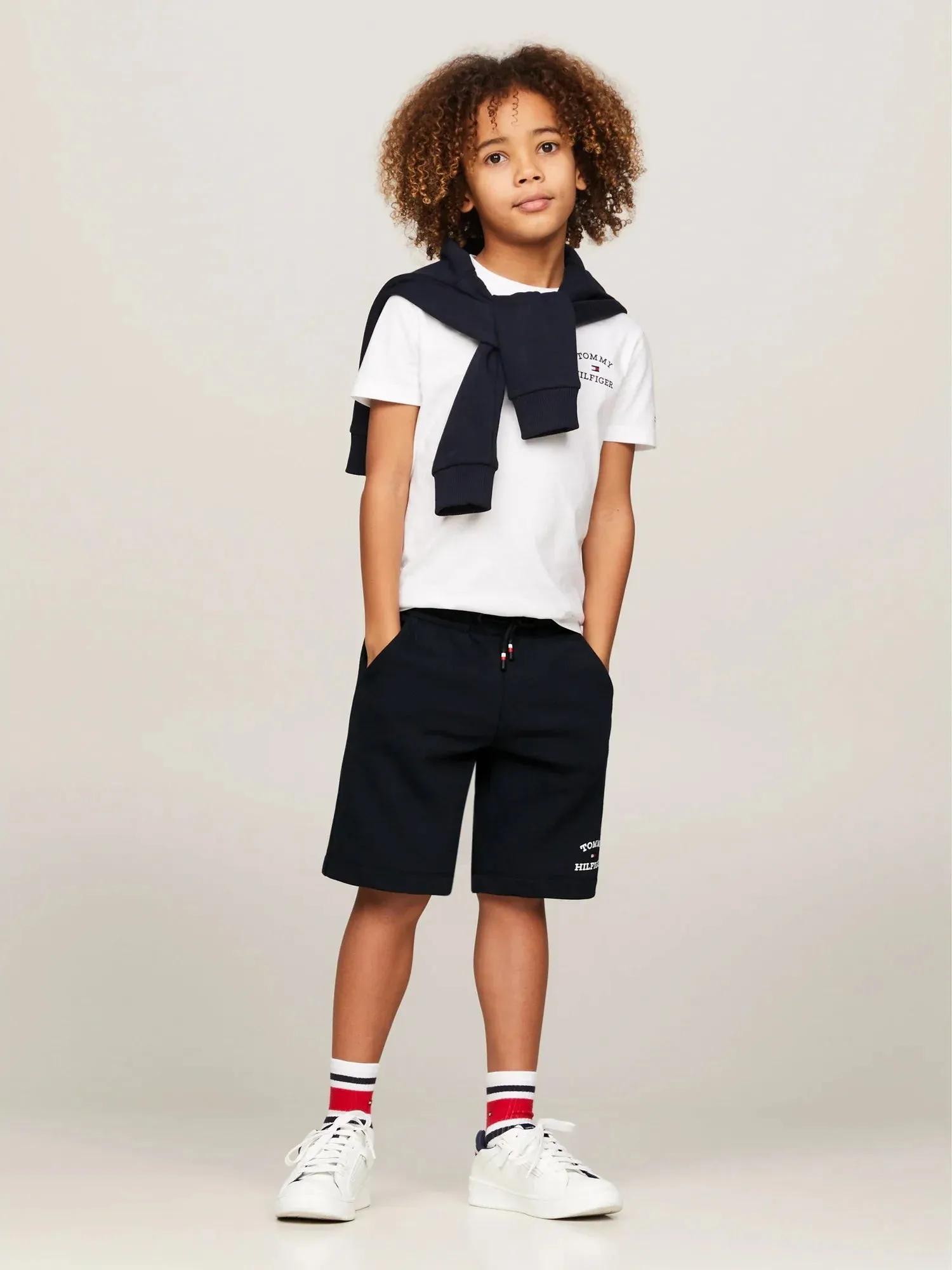 Tommy Hilfiger Logo Track Shorts - Navy